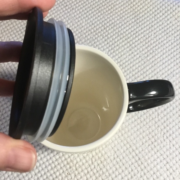 Topadorn 17 Oz Tall Ceramic Travel Mug Coffee Cups w/ Sealed Lid Purple Flower - Picture 6 of 8